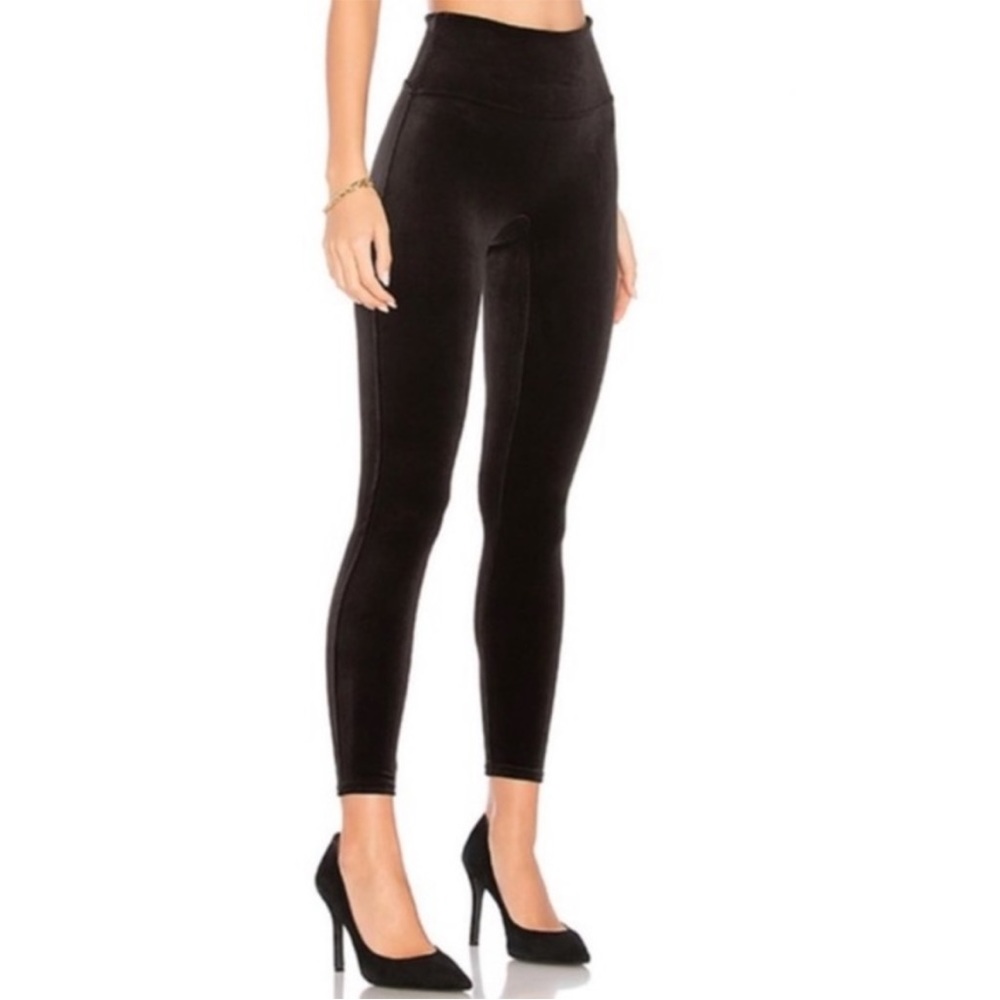 Spanx Black Velvet Leggings